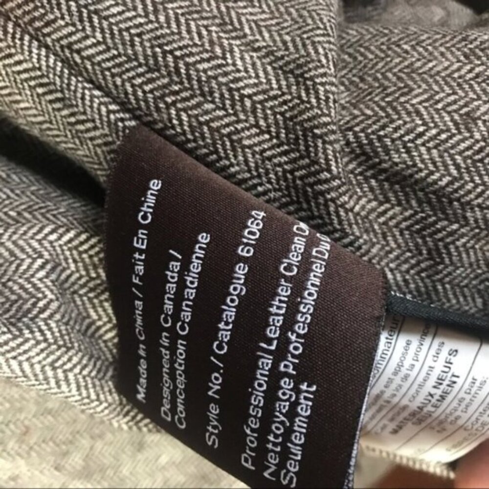 Danier Leather NEW Long Jacket Coat Wool Lined Pockets Zipper Snap Closure Tag L - Picture 15 of 16